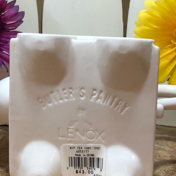 Lenox 1999 Vintage Butler's Pantry Tea Cart Teapot **Mint Condition** - Picture 10 of 12